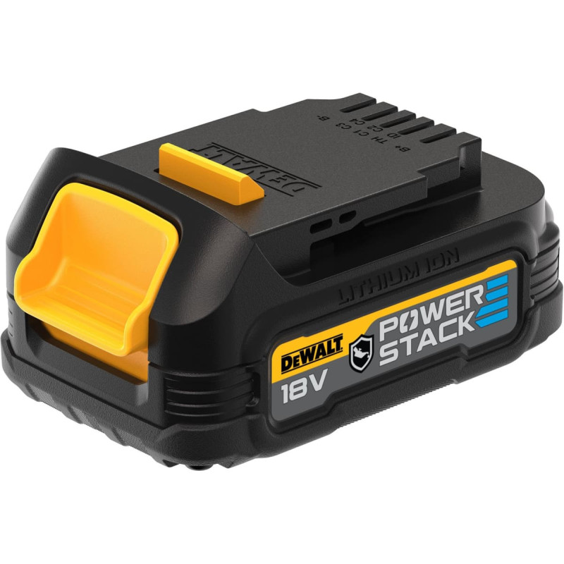 Dewalt Powerstack Battery DCBP034G, 18 Volt 1.7Ah black, housing protection against chemicals, acids and fuels