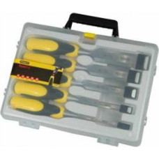 Stanley wood chisel set Dynagrip, 5 part (yellow / black)