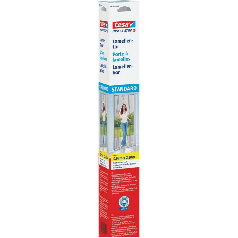 Tesa MOSKITIERA DRZWI LAMELA BIAŁA 0,95m x 2,2m STANDARD