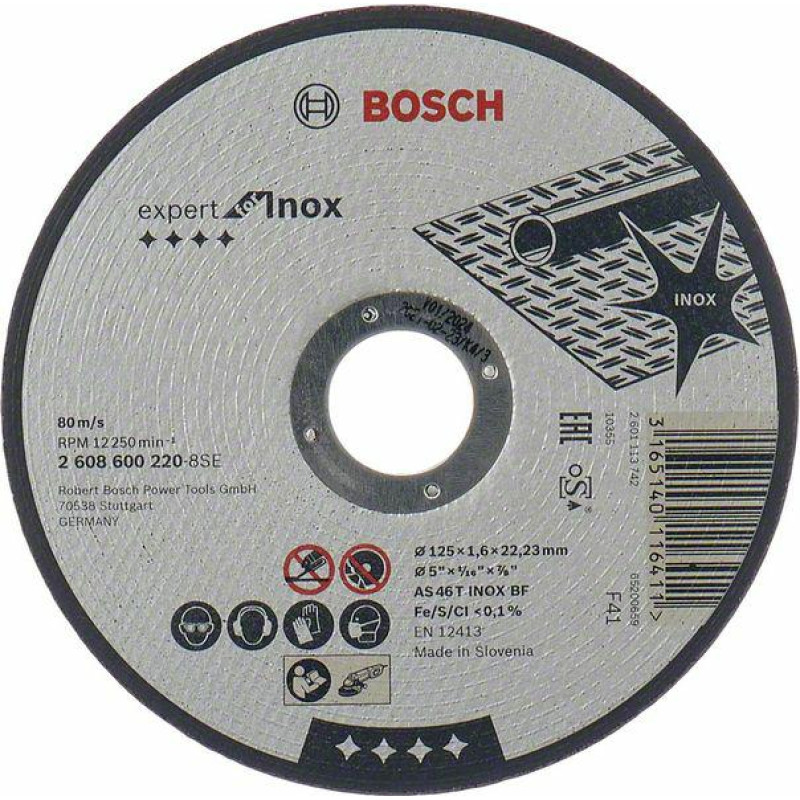Bosch METAL BLADE 125MM X 1,6MM X 22MM EXPERT FOR INOX