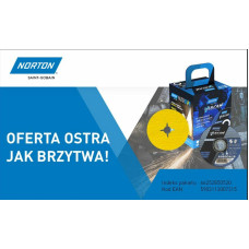 Norton ZESTAW TARCZ VULCAN 125mm x 1mm METAL/INOX 100szt. +2xFIBRA 100szt.