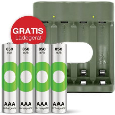 Gp Batteries GP ReCyko 4-Port USB Ladegerät B441 inkl. 4xAA 2100mH Akkus