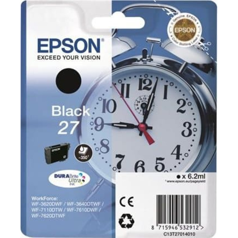 Epson Alarm clock C13T27014012 ra&scaron;alo kasetė 1 vnt Originalus Standartinė i&scaron;eiga Juoda