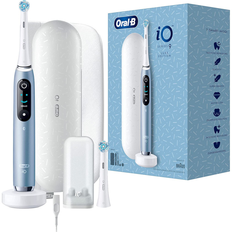 Oral-B Braun Oral-B iO Series 9 Luxe Edition, electric toothbrush (blue/white, aqua marine)