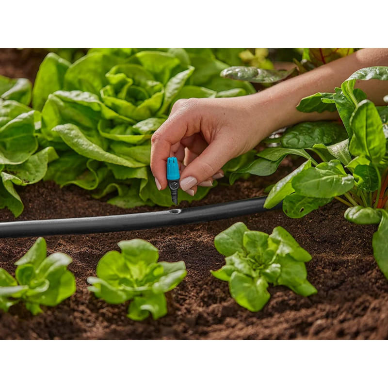Gardena Micro-Drip-System small end nozzle, 10 pieces (black/turquoise, model 2023)