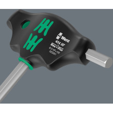 Wera 454/7 HF set 2 T-handle screwdrivers + rack, 7 pieces (black/green, with holding function)
