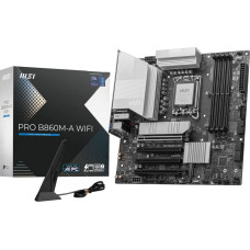 MSI PRO B860M-A WIFI pagrindinė plokštė Intel B860 LGA 1851 (Socket V1) „micro ATX“