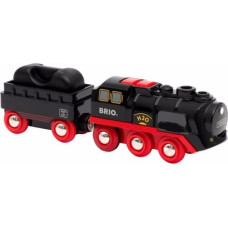 Ravensburger BRIO battery steam locomotive with water tank, toy vehicle (black/red)