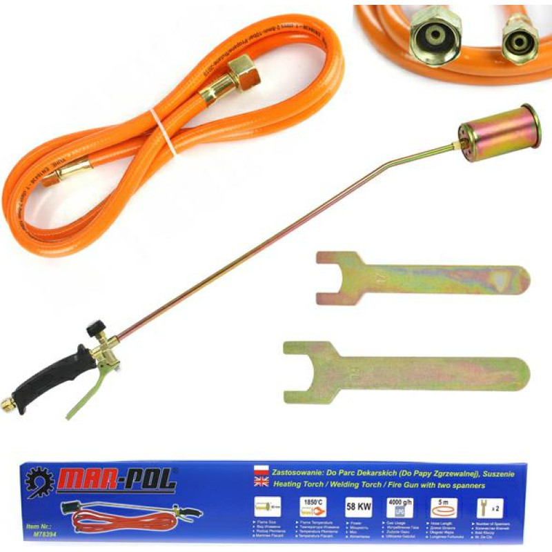 Mar-Pol PALNIK DEKARSKI DŁUGI RQ120 JEDNA DYSZA