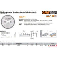 CMT Diskas pjovimo Industrial Line HW 160x2,2/1,6x20mm Z40 a=-6° b=TCG, CMT