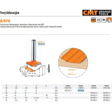 CMT FREZ DEKORACYJNY HM R=12 D=25 d=6 I= 8 S=8