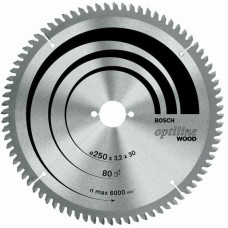 Bosch circular saw blade Optiline Wood, 216mm, 60Z (bore 30mm, for chop and miter saws)
