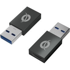 Conceptronic DONN10G kabelių lizdinio / kištukinio jungčių tipo keitiklis USB A USB C Juoda