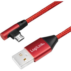 Logilink USB cable LogiLink USB-A - microUSB 0.3 m Red (CU0149)