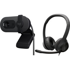 Logitech Kamera internetowa Logitech Brio 100 (960-001585) + H390  (981-000406)