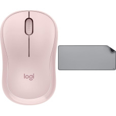 Logitech Mysz Logitech M240 Silent różowa (910-007121) + Studio Series - MID GREY (956-000052)