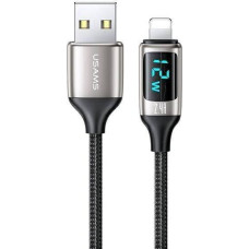 Usams USB cable Usams USB-A - Lightning 1.2 m Black (6958444975405)