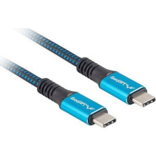 Lanberg USB cable Lanberg USB-C - USB-C 1.2 m Black-blue (CA-CMCM-45CU-0012-BK)