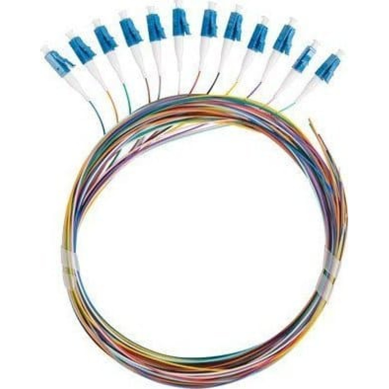 Lanberg Pigtail SM LC/UPC Semi Tight 9/125 G657A1 12X2M multicolour