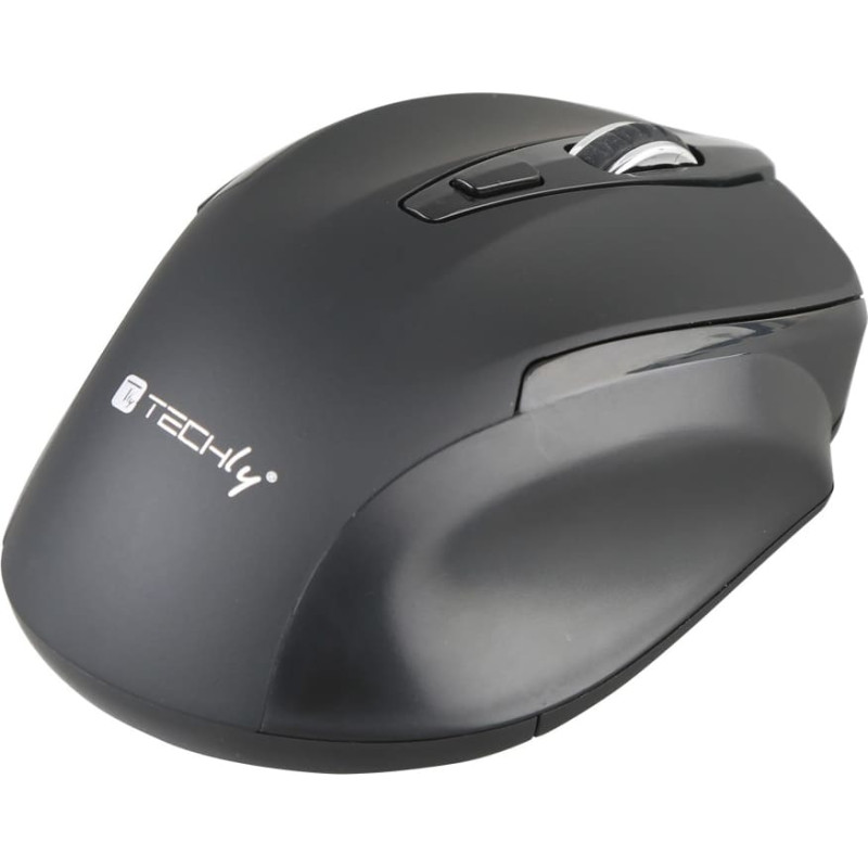 Techly IM 102-WBK kompiuterio pelė Biuras De&scaron;inės rankos Radijo dažnio belaidė Optinis 1600 DPI
