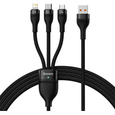 Baseus USB cable Baseus USB-A - USB-C + microUSB + Lightning 1.2 m Black (baseus_20230113124335)