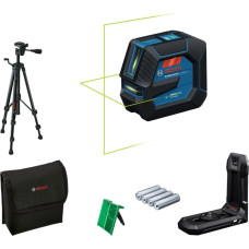 Bosch Professional Line Laser GLL 20-22 G Professional blue/black, green laser lines, including universal holder LB 10 and construction tripod BT 150
