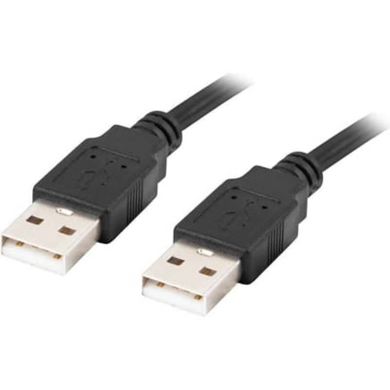 Lanberg USB cable Lanberg USB-A - USB-A 1.8 m Black (CA-USBA-20CU-0018-BK)