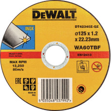 Dewalt Stainless steel cutting shield 125x1.2x2.2 flat (DT42340Z-QZ)