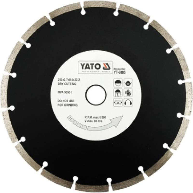 Yato TARCZA DIAMENTOWA SEGMENTOWA 230 x 22,2mm     6005