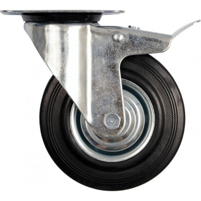 Toya VOREL KOŁO SKRĘTNE CZARNA GUMA HAMULEC 100mm 87322