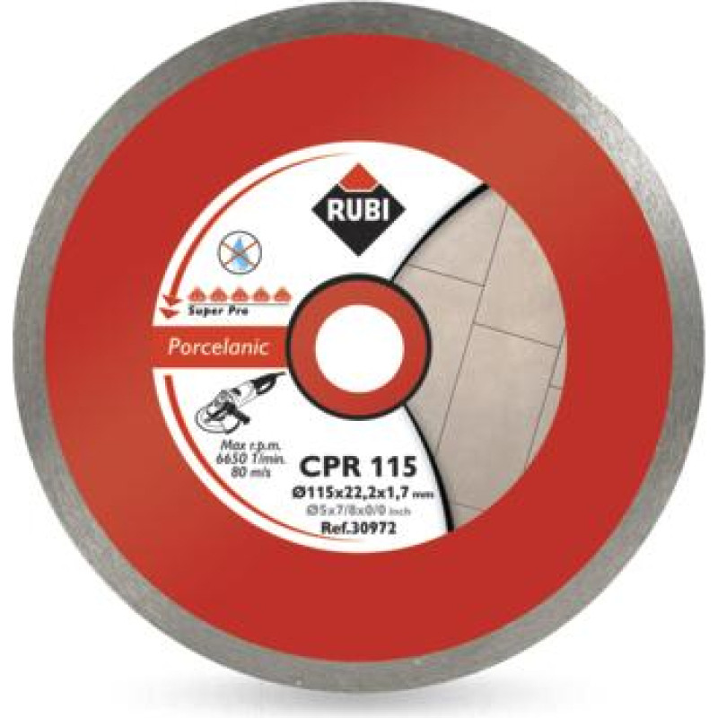 Rubi TARCZA DIAMENTOWA CPR 125 SUPERPRO DO GRESU PORCELANOWEGO