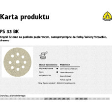 Klingspor K.KRĄŻEK 225  PS33CK  gr. 60 OTW.GLS38
