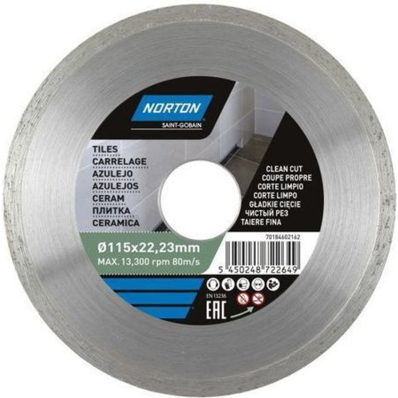 Norton TARCZA D.CERAMIC TILES 115mm