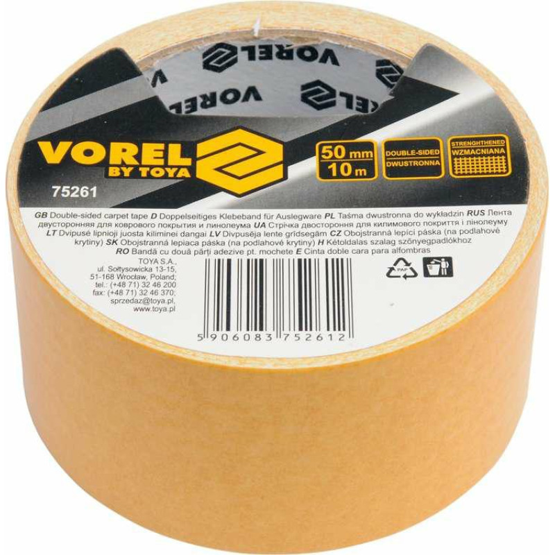 Toya VOREL TAŚMA DWUSTRONNA DO WYKŁADZIN 50mm*10m