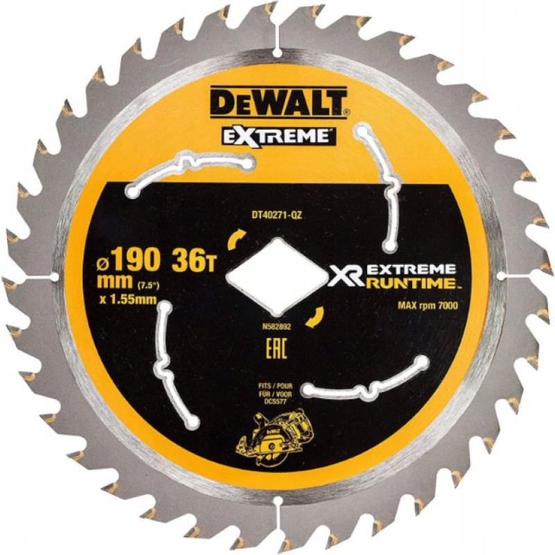 Dewalt PIŁA TARCZ.190x36z OTW. ROMB DO DCS577