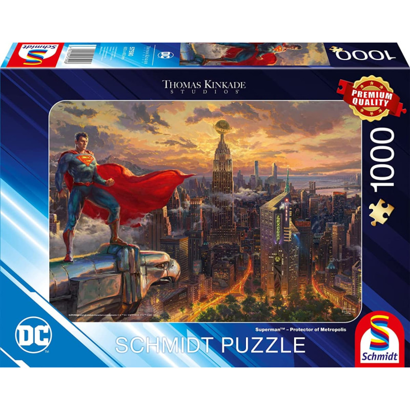 Schmidt Spiele Thomas Kinkade Studios: DC - Superman - Protector of Metropolis, Jigsaw Puzzle (1000 pieces)