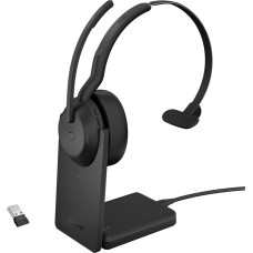 Jabra Evolve2 55, with charging station, headset (black, mono, Microsoft Teams, USB-A, Link380a)