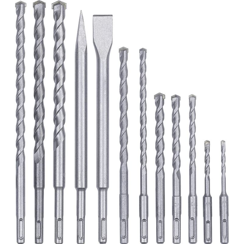 Einhell SDS Plus chisel drill set, 12 pieces (case)