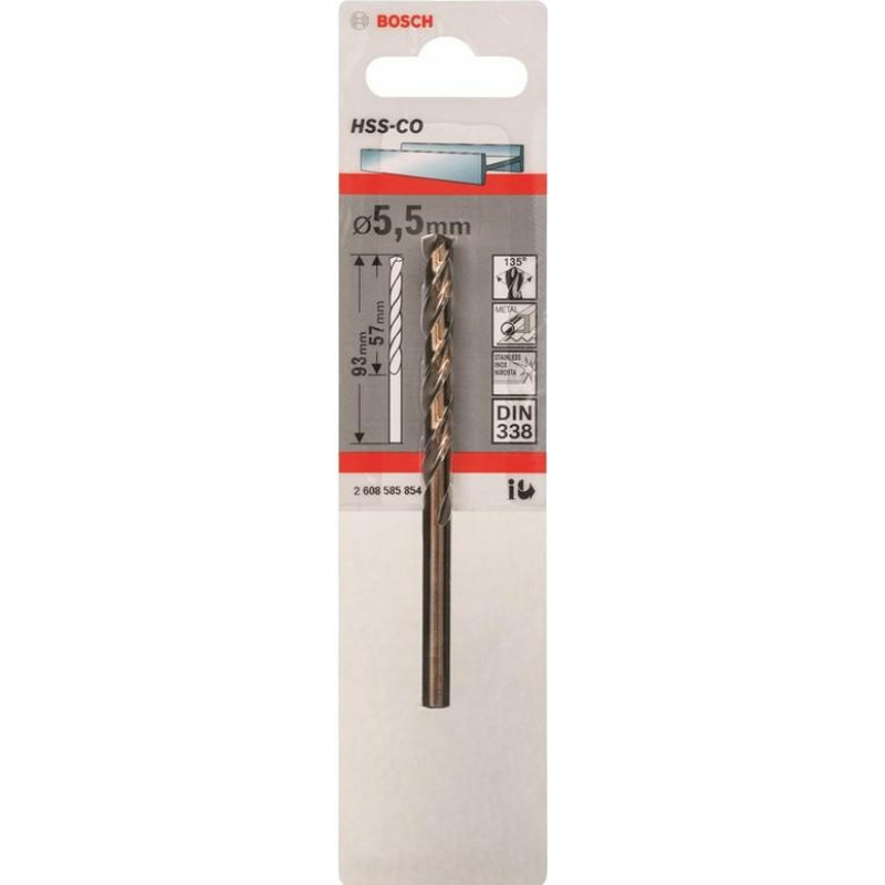 Bosch WIERTŁO DO METALU HSS-Co  6,0/57mm /1szt.