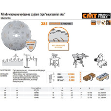 CMT Pjovimo diskas medžiui Industrial HM 300x3,2/2,2x30mm Z96 a=5° b=15° ATB, CMT