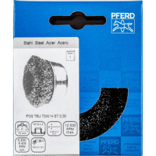 Pferd Gaubtas vielinis šepetys TBU Steel 75mmxM14 0,3mm, Pferd
