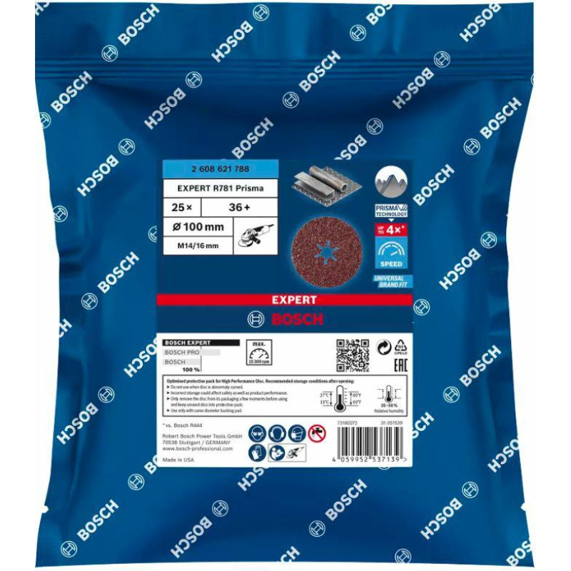 Bosch FIBRA KRĄŻEK EXPERT PRISMA XL R781 125 gr. 36 /5szt.