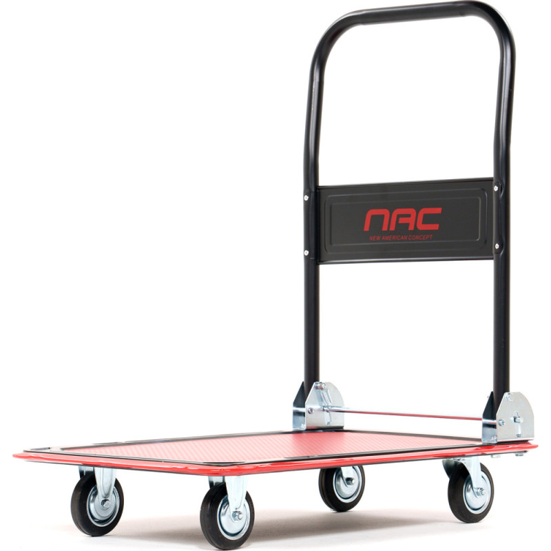 NAC W&Oacute;ZEK MAGAZYNOWY 4-KOŁOWY 150kg PLATFORMA 47x73x83cm