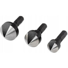Wolfcraft POGŁĘBIACZ 12, 16, 19mm TRZPIEŃ 6-KĄT  3 szt.