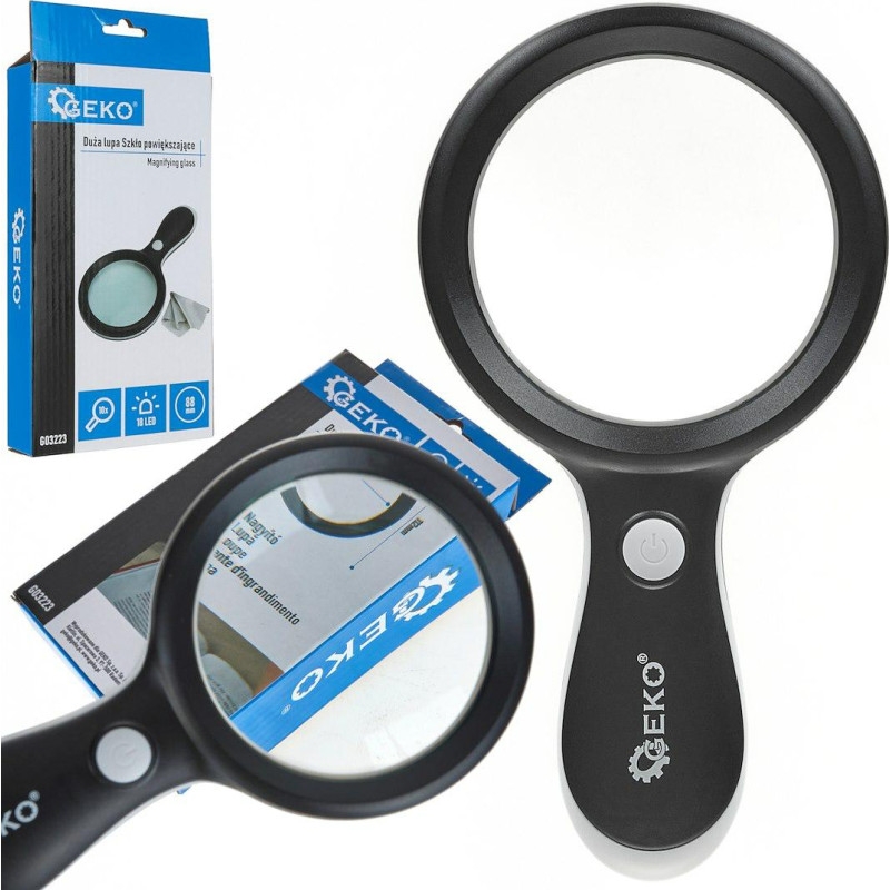 Geko LUPA 10x18 LED 88mm /GEKO