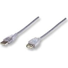 Manhattan USB cable Manhattan USB-A - USB-A 3 m Silver (340496)