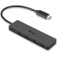 I-Tec Advance C31HUB404 sąsajos šakotuvas USB 3.2 Gen 2 (3.1 Gen 2) Type-C 5000 Mbit/ai Juoda
