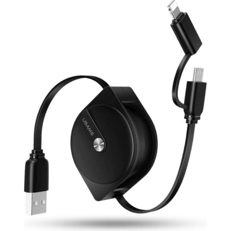 Usams Kabel USB Usams USB-A - 1 m Czarny (SJ192USB01)