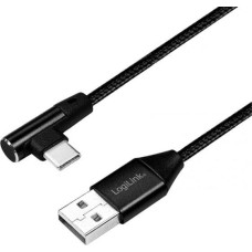 Logilink USB cable LogiLink USB-A - USB-C 0.3 m Black (CU0137)