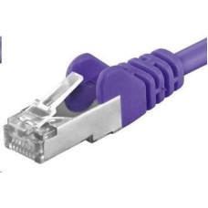 Premiumcord PREMIUMCORD Patch kabel CAT6a S-FTP, RJ45-RJ45, AWG 26/7 1,5m purpurowy